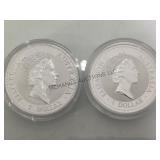 1992 & 1994 AUSTRALIAN KOOKABURRAS, .999  2 X $