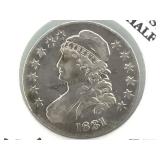 1831 BUST HALF   HALF DOLLAR