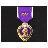 MILITARY MERIT" PURPLE HEART" MEDAL W/ RIBBON