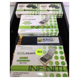 TRAY OF COUGAR DIGITAL SCALES & THRIFT SCALES