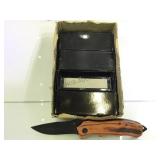 8 STAINLESS STEEL POCKET KNIVES, (NEW)