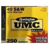 CASE OF 40 S&W AMMO, 250 ROUNDS