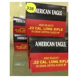 4 BOXES OF AMERICAN EAGLE 22CAL LONG RIFLE AMMO