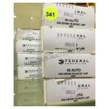 8 BOXES OF FEDERAL 45 AUTO AMMO