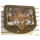 OLD MILWAUKEE MIRRORED BEER SIGN