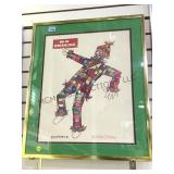 FRAMED & MATTED PACHECO LITHOGRAPH. PENCIL SIGNED