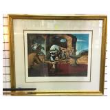 GILT FRAMED & MATTED SALVADOR DALI LITHOGRAPH