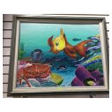 FRAMED OIL ON BOARD, ARTIST SIGNED JUGO