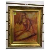 FRAMED ART WORK, ARTIST SIGNED, SEE PHOTOS