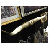 MOUNTED BULL HORNS