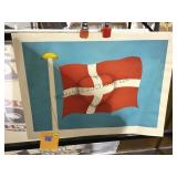 PRINT OF THE DENMARK FLAG, ARTIST SIGNED
