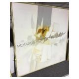 FRAMED OIL ON CANVAS ABSTRACT, SIGNED LAWSON