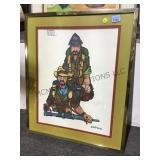 FRAMED & MATTED PACHECO LITHOGRAPH, PENCIL SIGNED