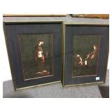 PAIR OF FRAMED  ORIENTAL SILK SCREEN PICTURES