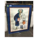FRAMED & MATTED PACHECO LITHOGRAPH "FIGHT DOCTOR"