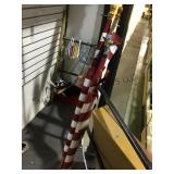 3 U.S FLAGS ON POLES