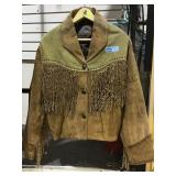 JR BROWN SUEDE FRINGE JACKET (AS IS)