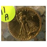 1908 GOLD  $20 SAINT GAUDENS COIN