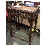 CARVED ROSEWOOD CHINESE TABLE W/ DRAGONS