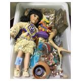 NATIVE AMERICAN LOT INCLUDING BELT BUCKLE, WOLF