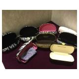 LOT OF GLASSES CASES INCL. LOUIS VUITTON, COACH