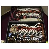 TWO TRAYS OF COSTUME JEWELRY NECKLACES