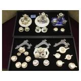 TWO TRAYS OF MINIATURE DOLL TEA SETS LOCAL PICKUP