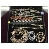 TWO TRAYS OF COSTUME JEWELRY NECKLACES