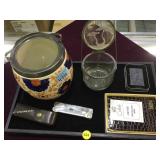 TRAY LOT INCL. NEW COLIBRI LIGHTER AND CASE,