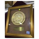 SHADOWBOXED COMMEMORATIVE CAMPAIGN TRAY WITH