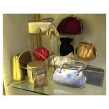 LOT OF ASSORTED FASHION PURSES AND HAND BAGS