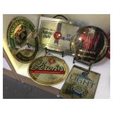 LOT OF 5 ASSORTED BEER AD MIRRORS LOCAL PICKUP