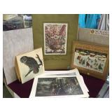 LOT OF ASSORTED PRINTS, CALENDARS, CURRIER AND