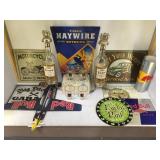 LOT OF ASSORTED METAL BAR SIGNS, TUACA LIQUEUR