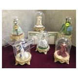 LOT OF 6 GONE WITH THE WIND L.E. FIGURES IN DOMES