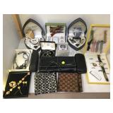 LOT OF ASSORTED COSTUME JEWELRY, WATCHES AND MORE