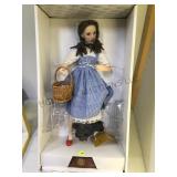 FRANKLIN HEIRLOOM PORCELAIN DOROTHY AND TOTO DOLL