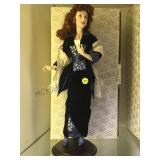 FRANKLIN HEIRLOOM PORCELAIN ROSE DOLL WITH BOX