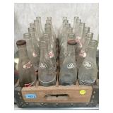 VINTAGE WOODEN PEPSI CRATE WITH PEPSI BOTTLES