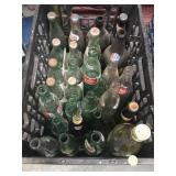CRATE WITH VINTAGE GLASS BOTTLES LOCAL PICKUP