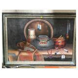 FRAMED SOUTHWESTERN ACRYLIC ON CANVAS LOCAL