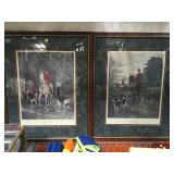 PAIR OF FRAMED S. DOUGLAS FOX HUNT PRINTS LOCAL