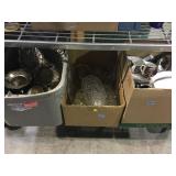 Bottom shelf lot of silver plated items,