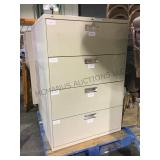 Four drawer lateral file cabinet with key local