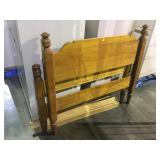 wooden twin size vintage bed frame with rails