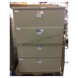 Four drawer lateral file cabinet with key local