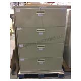 Four drawer lateral file cabinet with key local