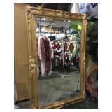 Large gold guilt framed mirror approximately 4 x