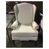 WHITE APOLSTERED EASY CHAIR