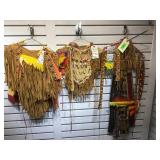 TWO NATIVE AMERICAN COSTUMES WITH ACCESSORIES
